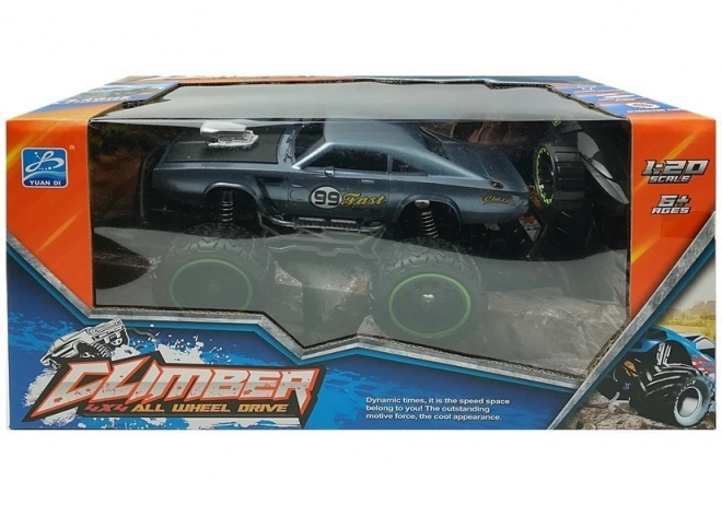 Remote Control Off-Road Car with High Wheels - Navy Blue