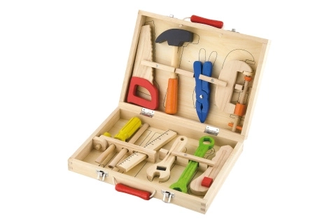 Wooden Tool Set with Case