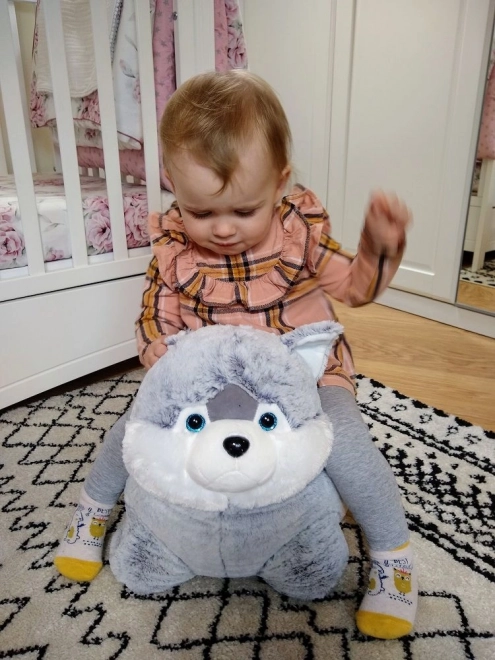 Plush Husky Dog Seat