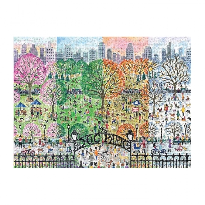 Dog Park Jigsaw Puzzle by Michael Storrings