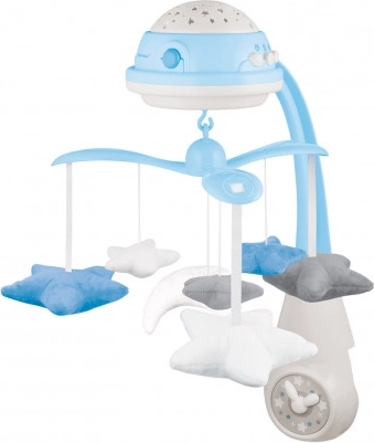 Canpol babies Plush Mobile with Projector Blue Stars