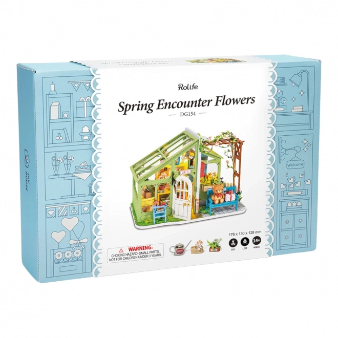 Robotime Rolife Spring Flower Meeting DIY Miniature House