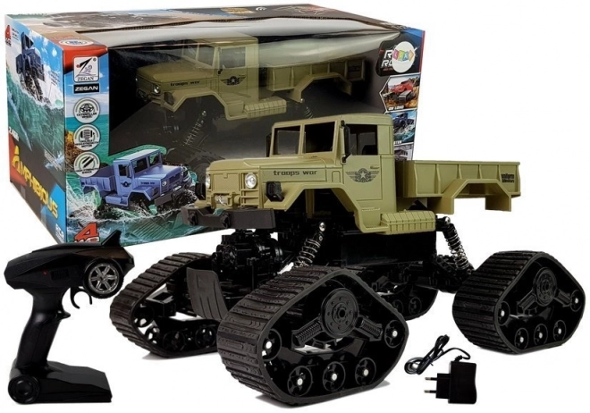 Remote Controlled All-Terrain Pickup with Tracks