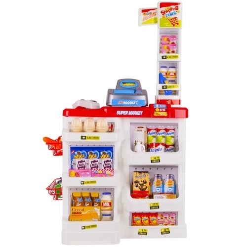 Children's Supermarket Checkout Set with Shopping Cart