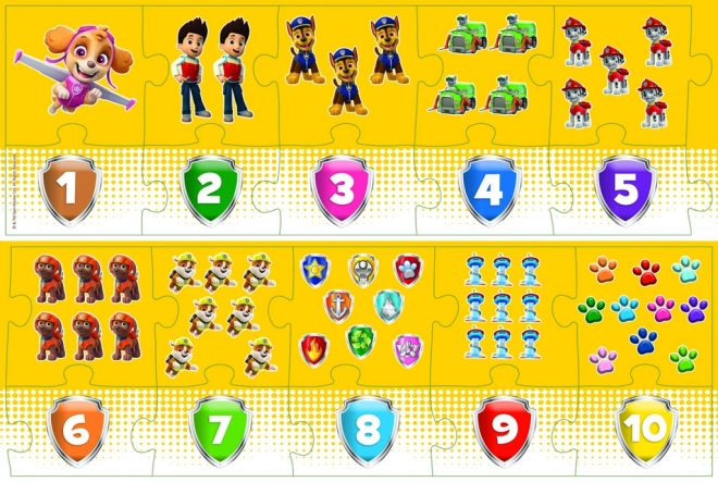 Trefl Educational Puzzle - Paw Patrol Numbers