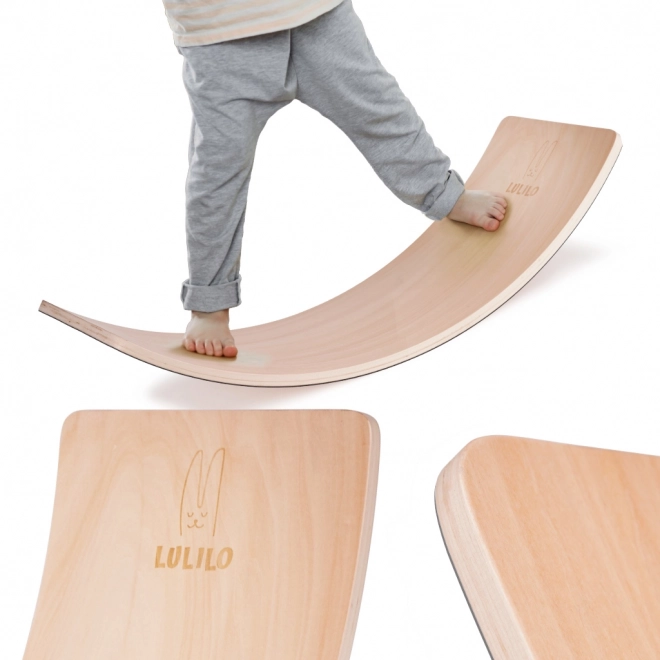 Balancing Board with Grey Felt for Kids Lulilo Ailo