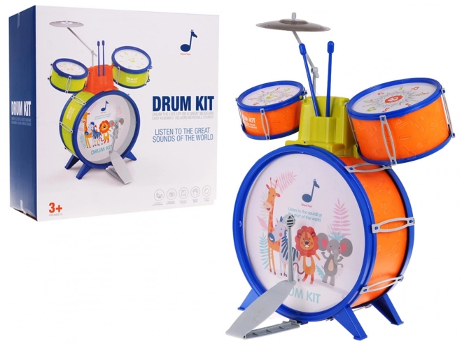 Colorful Safari Drum Set for Kids