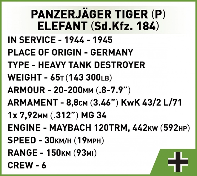 Elefant Panzerjäger Building Set