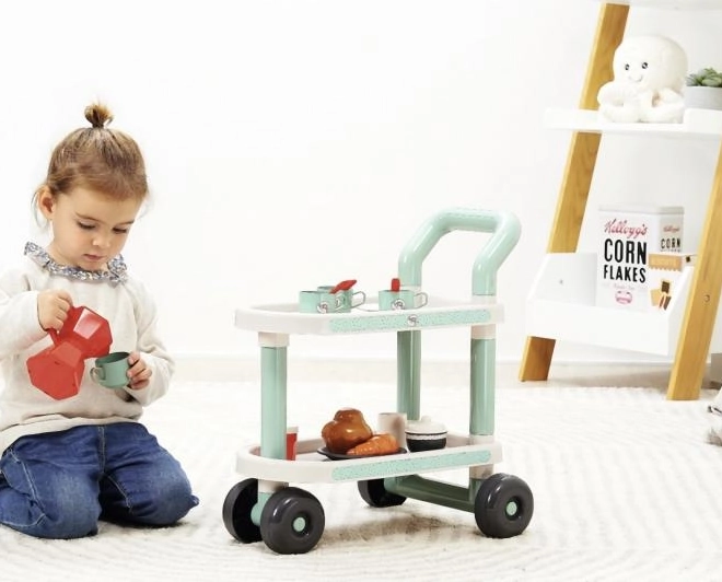 Ontbijtkarretje met accessoires