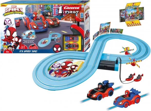 Carrera First Spidey Web Spin Slot Car Track 2.4 m