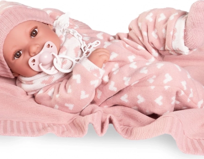 Erika - Poupée Réaliste Bébé avec Corps Entièrement en Vinyle 42 cm