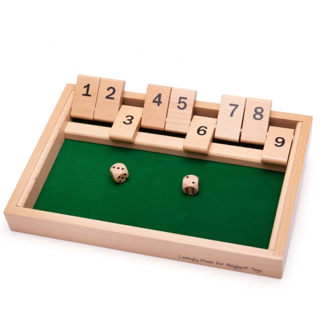 Wooden Shut the Box Game by Bigjigs Toys