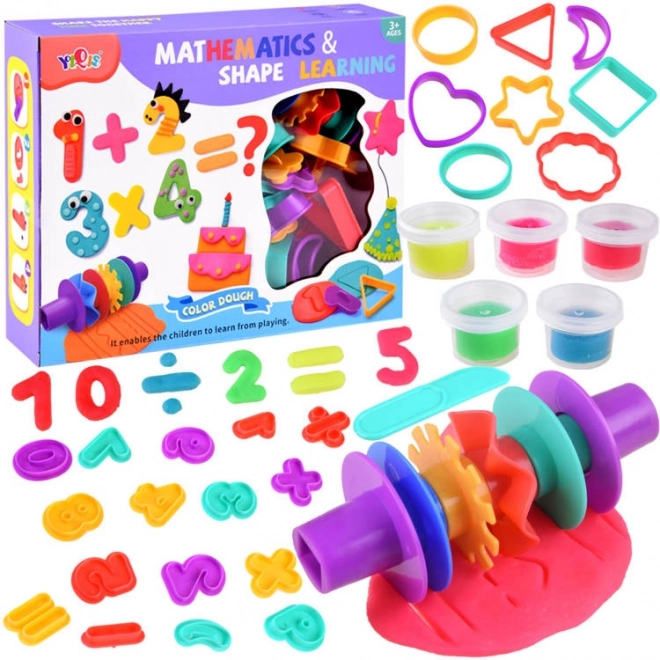 Colorful Modeling Clay Set with Number and Shape Molds