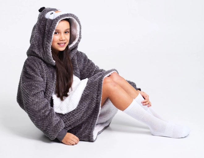 Cozy Noxxiez Warm Penguin Hoodie Blanket for Kids