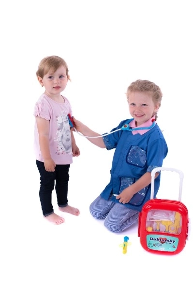 Doctor Play Set With Stethoscope In Wheeled Plastic Case