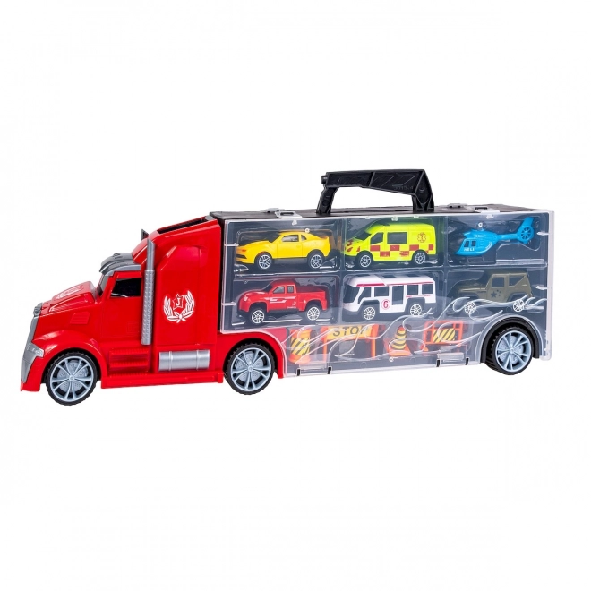 Truck Shape Carry Case with Toy Cars