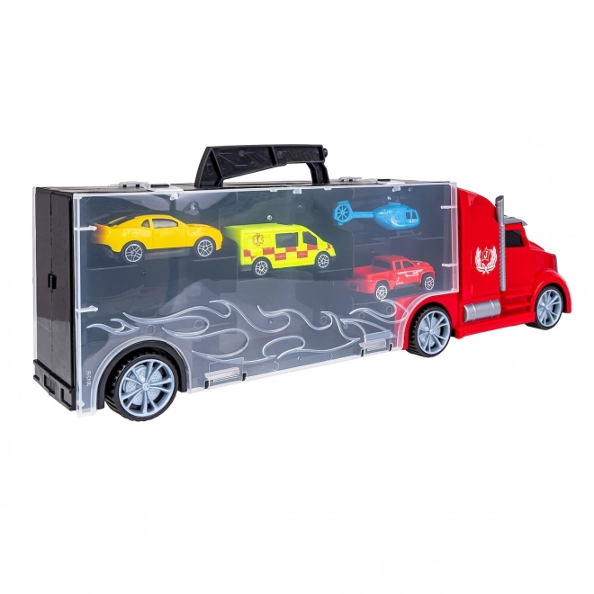 Truck Shape Carry Case with Toy Cars