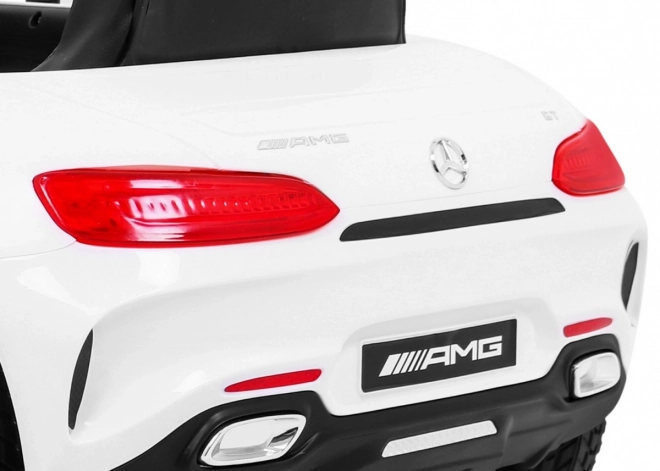 Mercedes Benz GT baterie pro děti Bílá + dálkové ovládání + pomalý start + MP3 LED