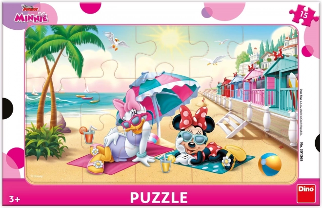 Dino Puzzle Minnie and Daisy at the Beach