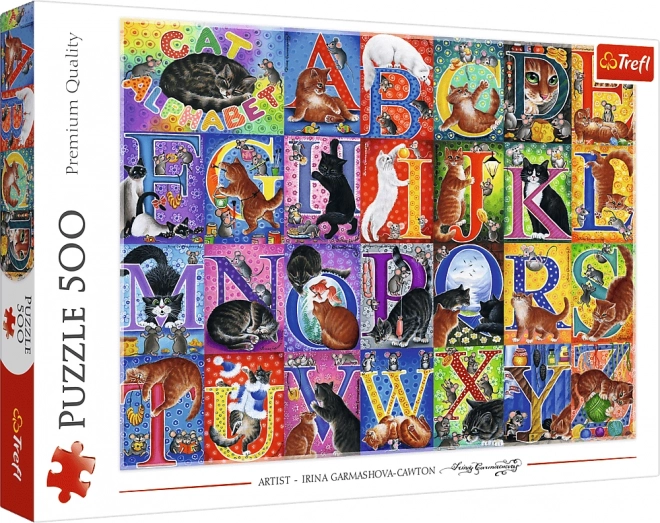 Puzzle cicás ábécé 500 darab