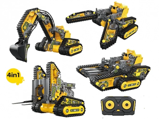 Remote Controlled Construction Machine Set 4-in-1