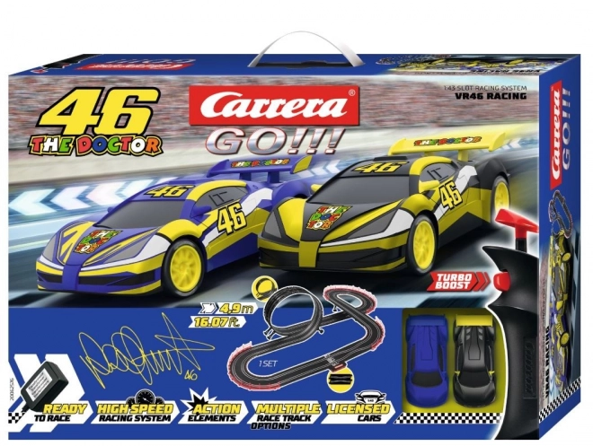 Car racing track with vehicles VR 46 The Doctor