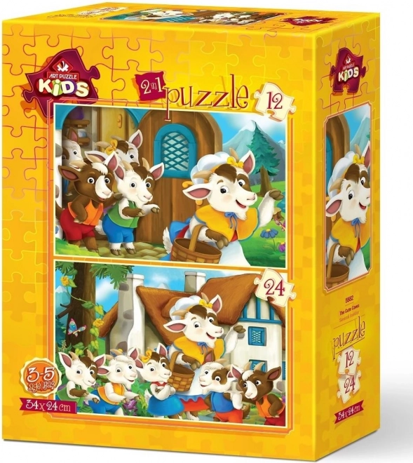 Art Puzzle adorable calves set