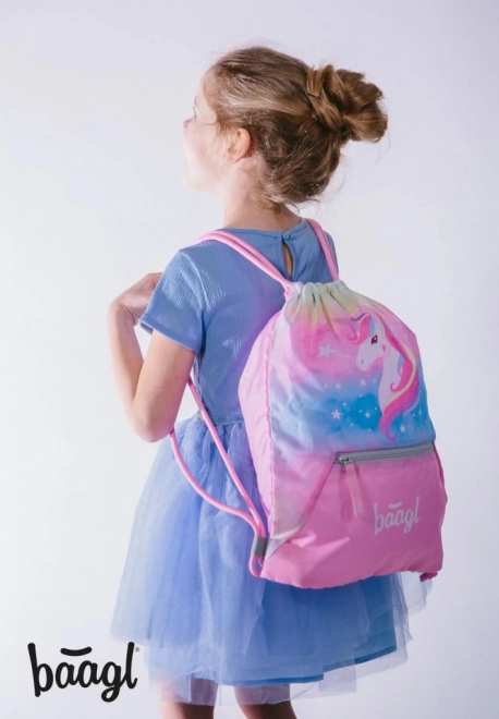 Airy Rainbow Unicorn School Backpack Set