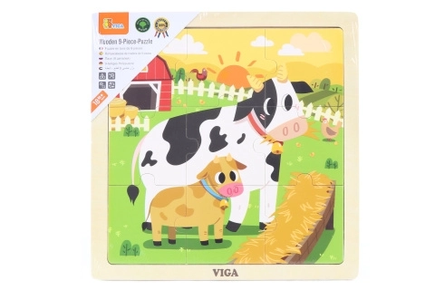 Wooden Puzzle with Cows