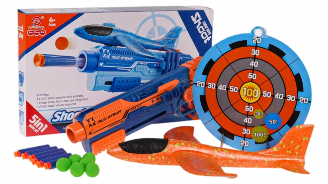 Airplane Launcher Gun 5-in-1 Orange