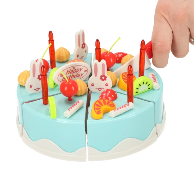 Birthday Cake Cutting Set with 75 Pieces, Blue