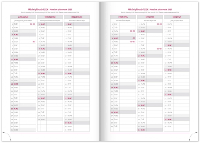 Weekly Diary Aprint 2025 Green