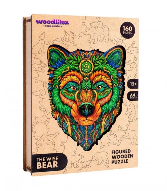 Wooden Colorful Puzzle - Wise Bear