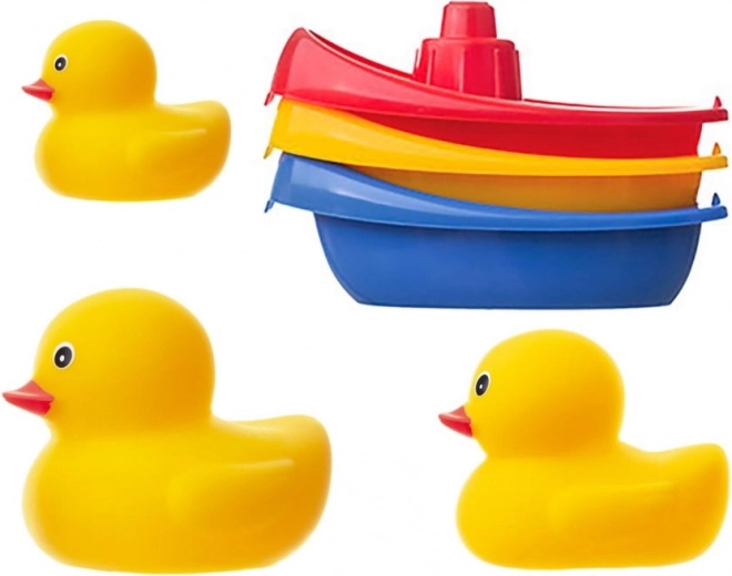 Színes, egymásba rakható csónakok