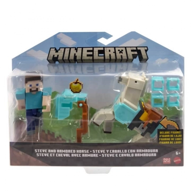 Minecraft Steve and Horse Figures Set