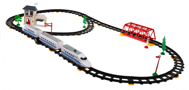 Large Electric Train Set With Loop And Accessories For Kids 3+