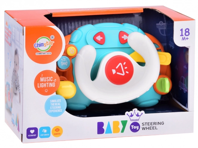 Interactive Sensory Steering Wheel for Kids with Light and Sound