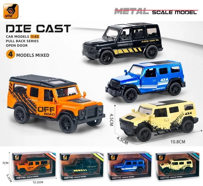 Metallic Off-Road Pull-Back Toy Car