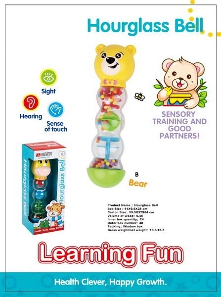 Rattle Hourglass Teddy Bear