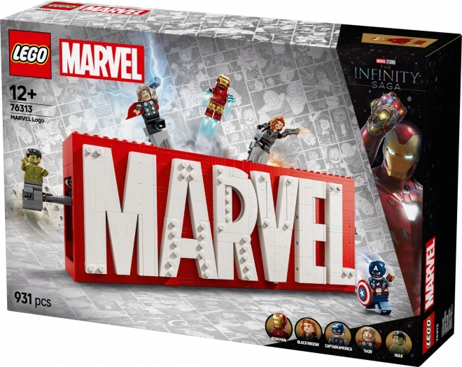 Lego Marvel Logo Set with Avengers Minifigures