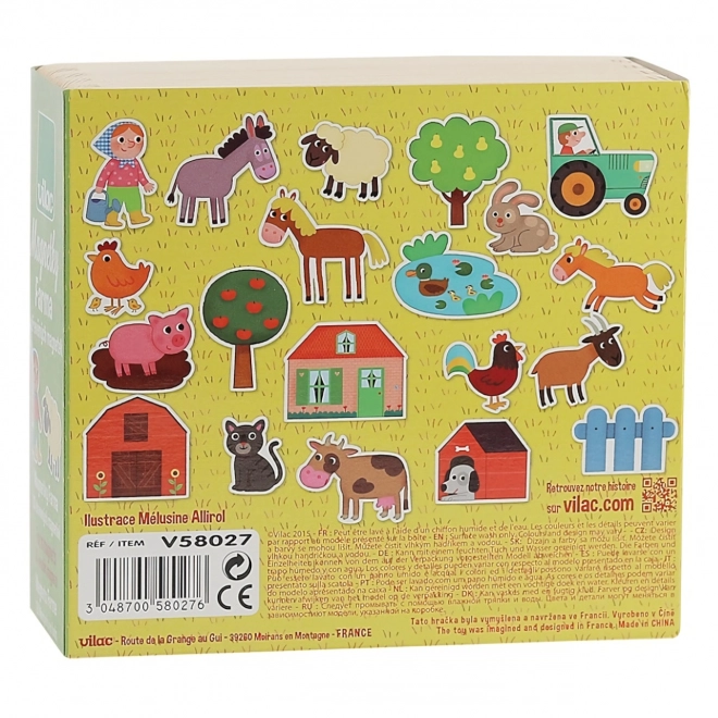 Wooden Farm Magnets for Kids