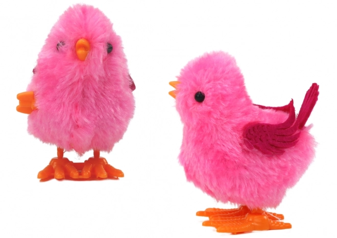 Jumping Wind-Up Pink Chick Toy