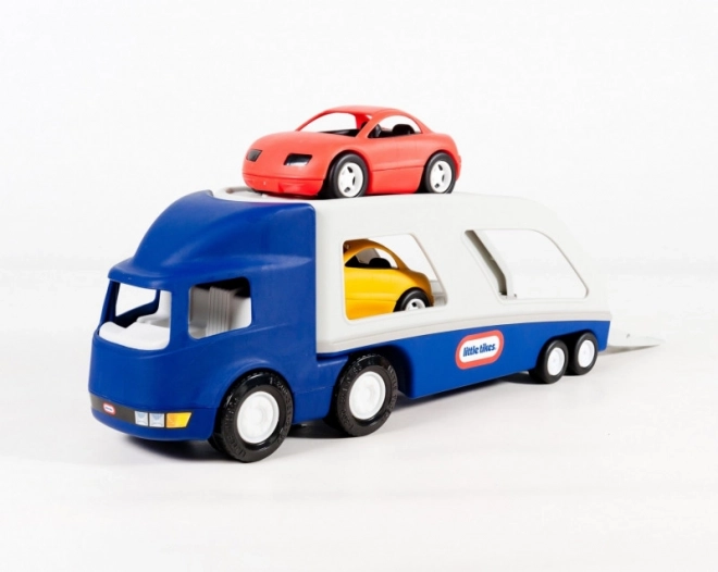 Little tikes tow truck with two cars