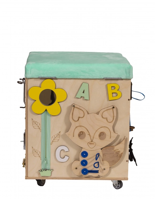 Interactive Activity Cube with Storage for Children