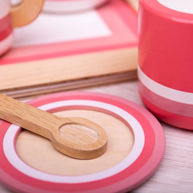 Bigjigs Toys Wooden Pink Tea Set