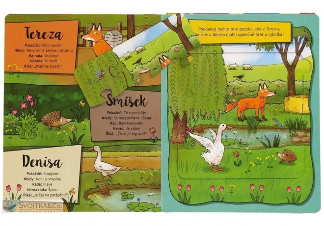 Kniha s puzzle: kamarádi zvířátka
