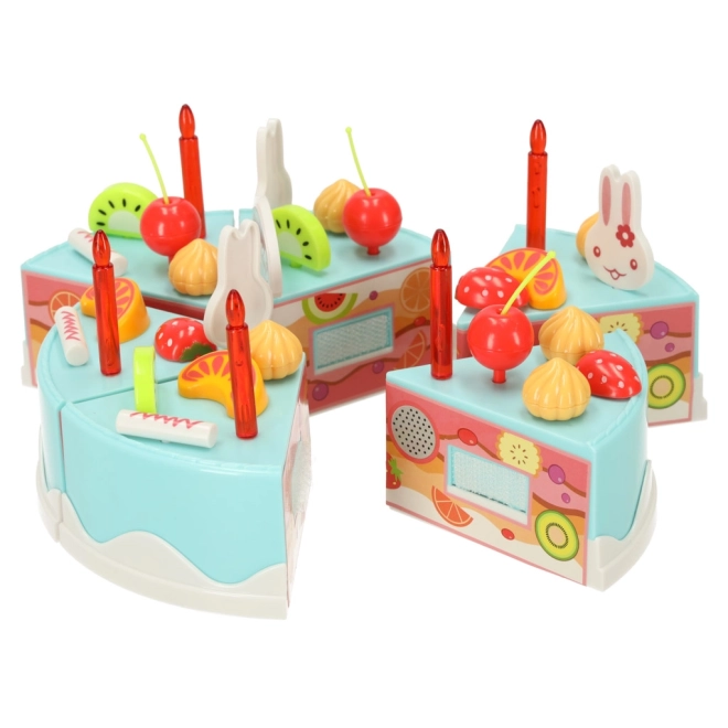 Birthday Cake Cutting Set with 75 Pieces, Blue