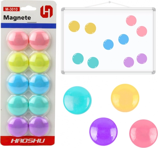 Színes mágnes készlet 10 szett 3 cm