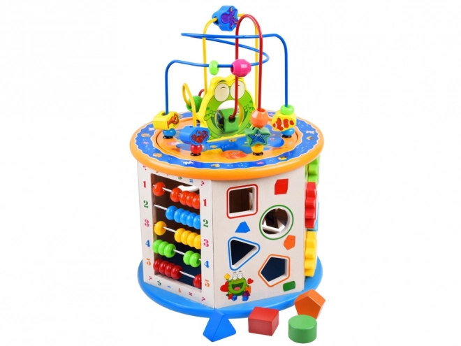 Educational Wooden Activity Cube 8-in-1