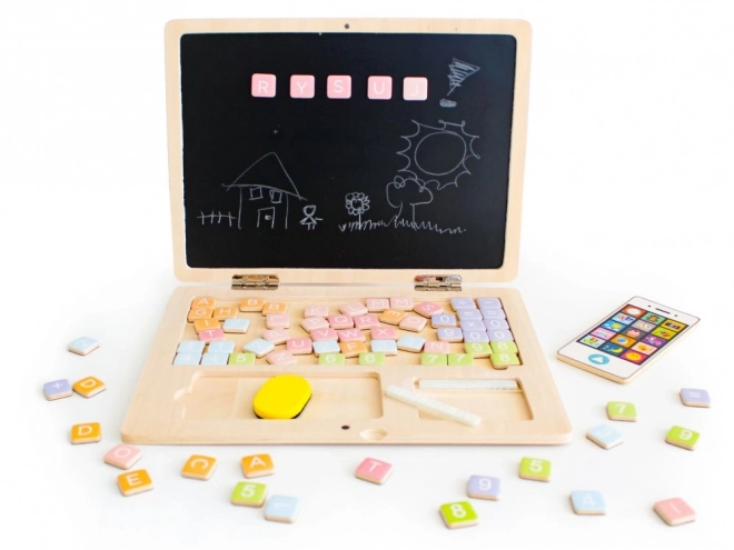 Magnetic Educational Blackboard Laptop